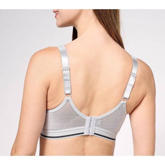 Breezies Foam/Silver Full Coverage Molded Cup Two Toned Bra Size 38C - Picture 2 of 5